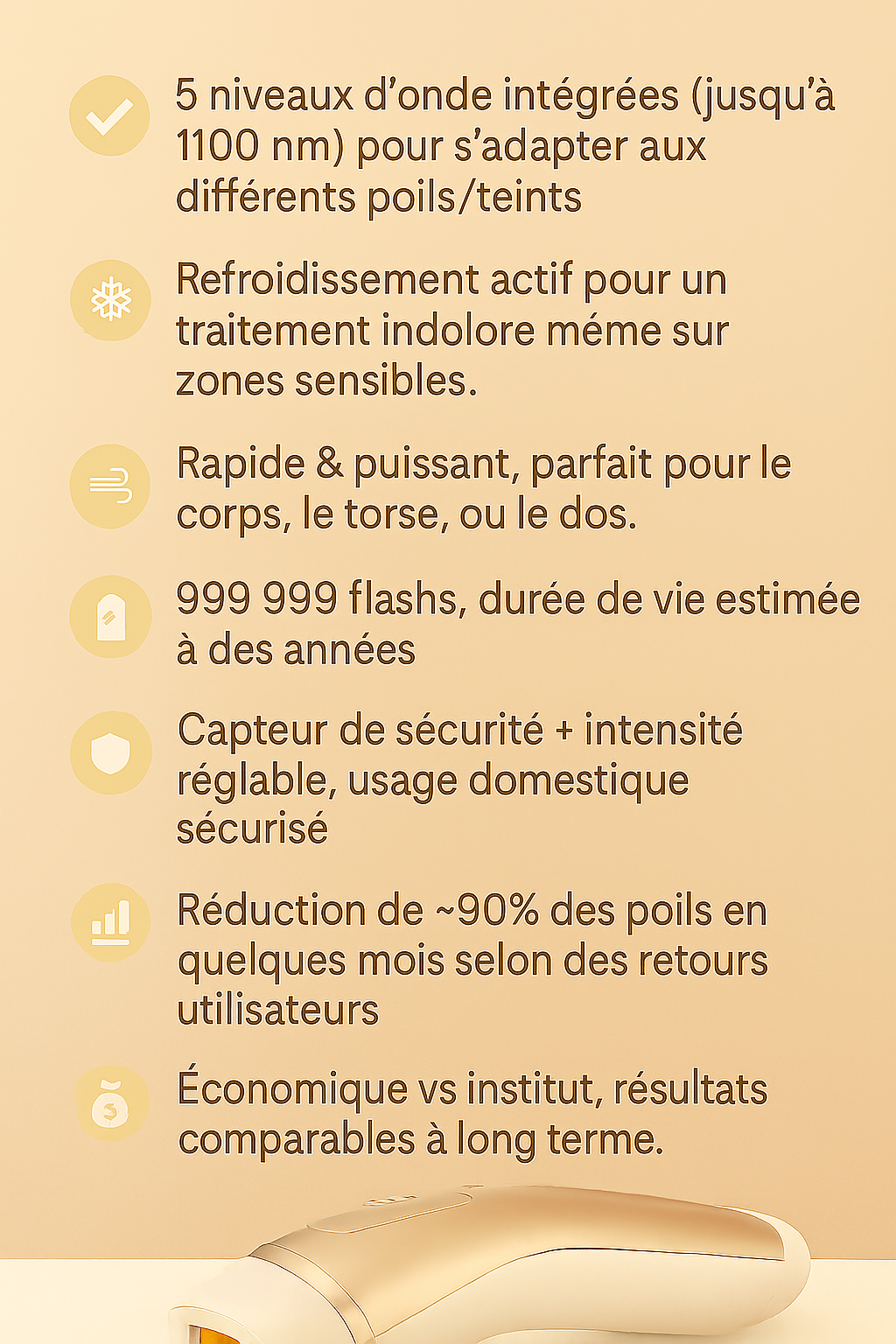 LumenPulses – Épilateur à Lumière Pulsée